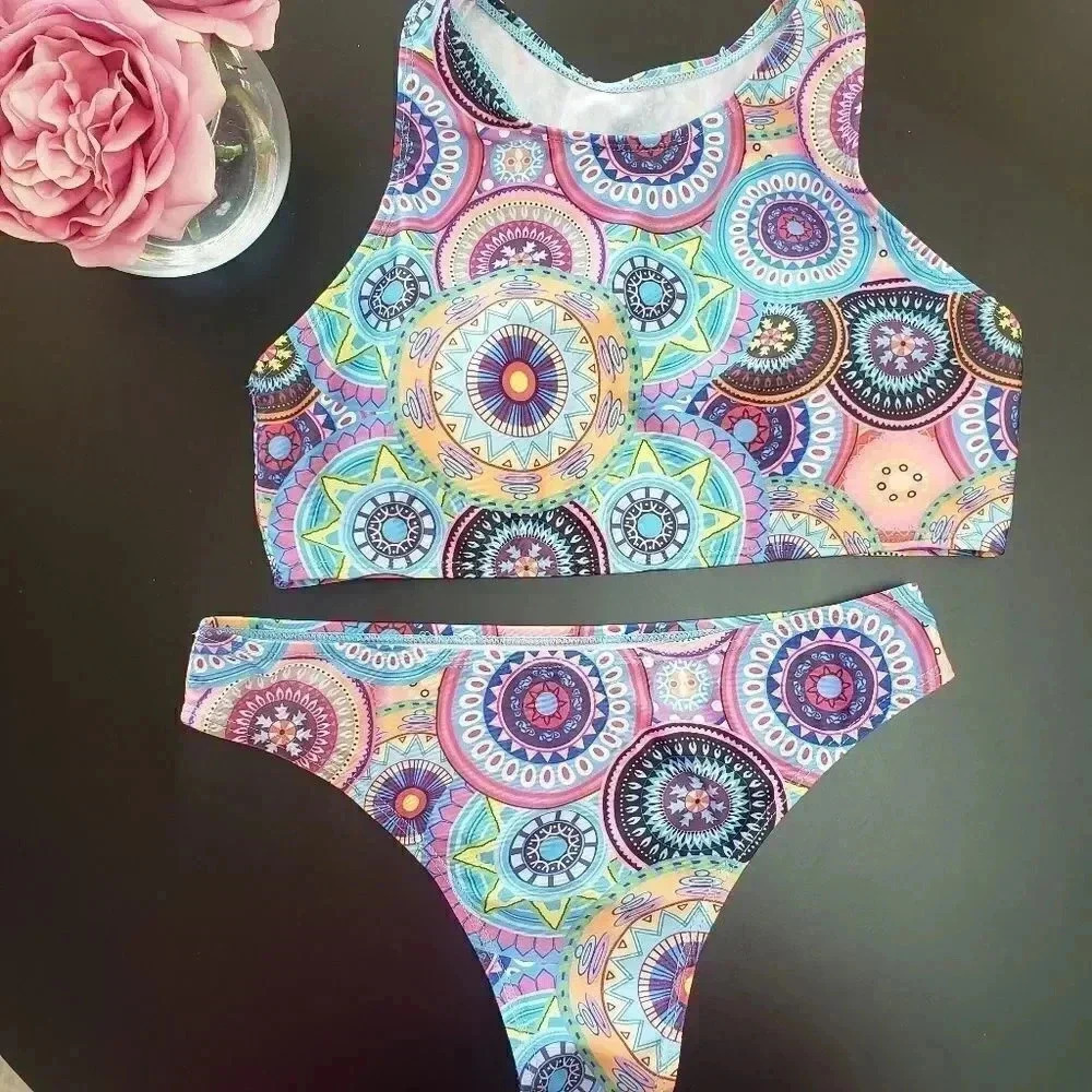 Kaleidoscope Pattern 2-Piece Bikini